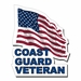Coast Guard Veteran with American Flag Sticker