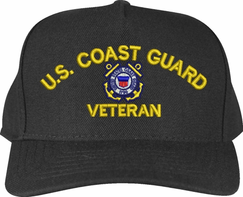 Coast Guard Veteran with Logo Custom Embroidered Cap