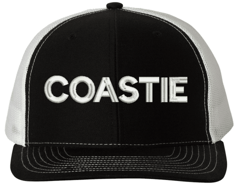 Coastie Text Only USA Mesh-Back Cap