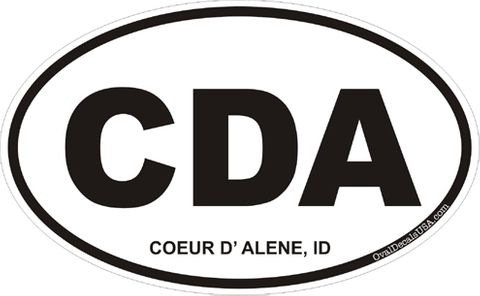 Coeur D' Alene Idaho Oval Decal