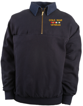Cold War Veteran Game Sportswear Firefighter's Quarter-Zip Work Shirt