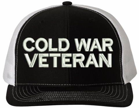 Cold War Veteran Text Only USA Mesh-Back Cap
