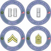 Cold War Veteran U.S. Army Rank Decals Stickers Thumbnail Illustration