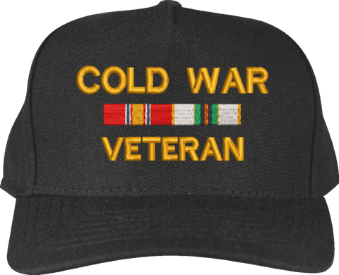 Cold War Veteran War Conflict Ribbon Cap