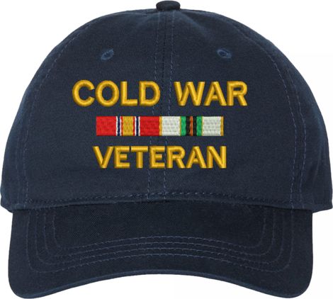 Cold War Veteran with Service Ribbons Unstructured Dad Cap