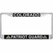 Colorado Patriot Guard Automobile License Plate Frame