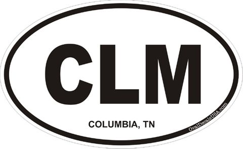 Columbia Tennessee Oval Decal