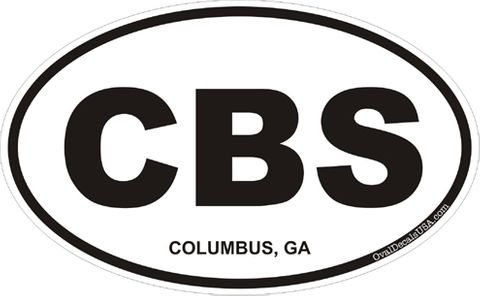 Columbus Georgia Oval Decal