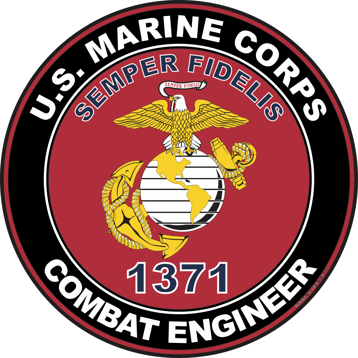 U.S.M.C. MOS 1371 Combat Engineer Decal