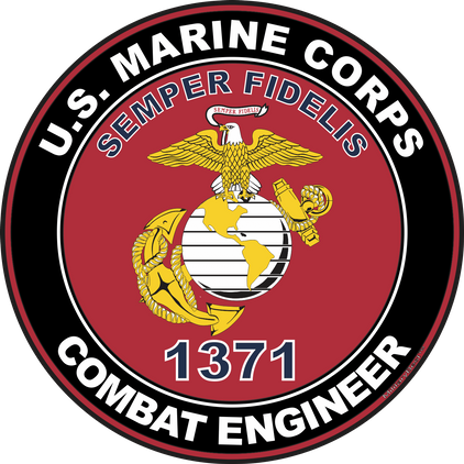 U.S.M.C. MOS 1371 Combat Engineer Decal