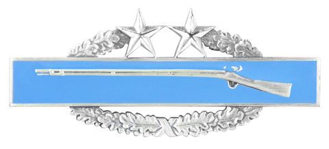 Combat Infantry Badge 3rd Award Badge - Oxidized Finish