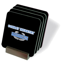 Combat Infantry Badge Coasters - Set of 4