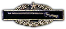 Combat Infantry Badge CIB 2nd Award Lapel Pin - Oxidized