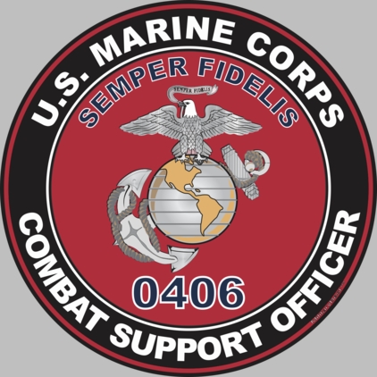 U.S.M.C. MOS 0406 Combat Support Officer Decal
