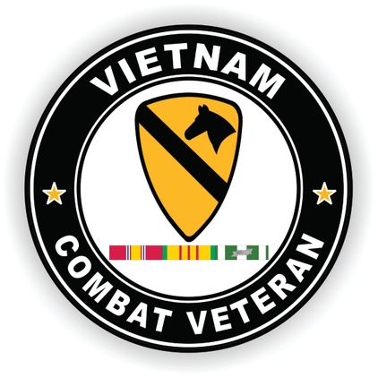 Combat Veteran 1st Cavalry with Vietnam Campaign Ribbons