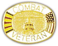Combat Veteran Lapel Hat Pin