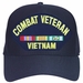 Combat Veteran Vietnam with Ribbons Ball Cap