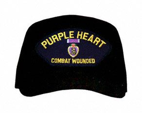 Combat Wounded Purple Heart with Medal Ball Cap