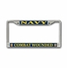 Combat Wounded' U.S. Navy Purple Heart License Plate Frame