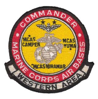 COMMANDER MARINE AIR BASES WESTERN AREA 4" MILITARY PATCH