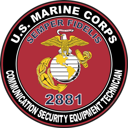 U.S.M.C. MOS 2881 Communication Security Equipment Technician Decal