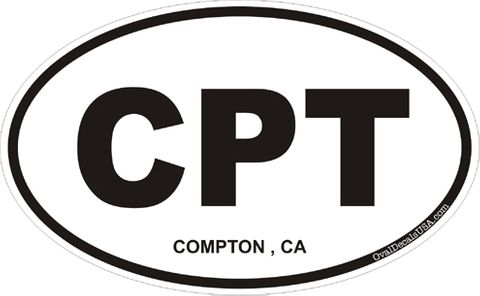 Compton California Oval Decal