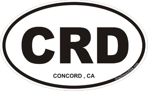 Concord California Oval Decal