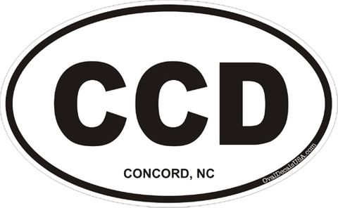 Concord North Carolina Oval Decal