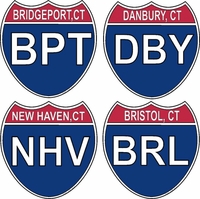 Connecticut Interstate Stickers Decals Thumbnail Illustration