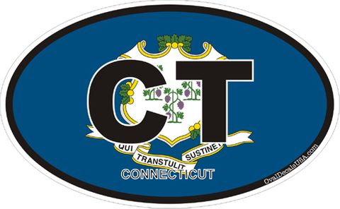 Connecticut Oval Decal / Sticker