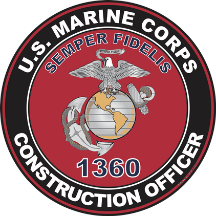 U.S.M.C. MOS 1360 Construction Officer Decal