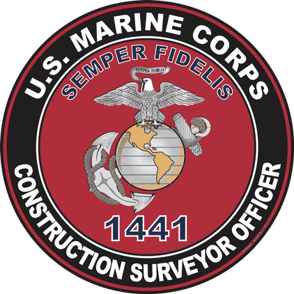 U.S.M.C. MOS 1441 Construction Surveyor Officer Decal