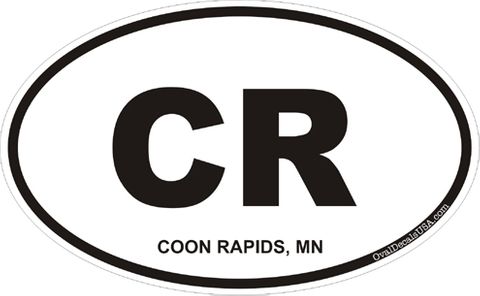 Coon Rapids Minnesota Oval Decals