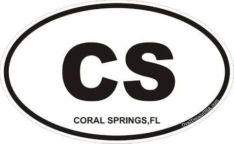 Coral Springs Florida Oval Decal