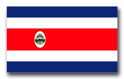 Costa Rica Flag Vinyl Transfer Decal