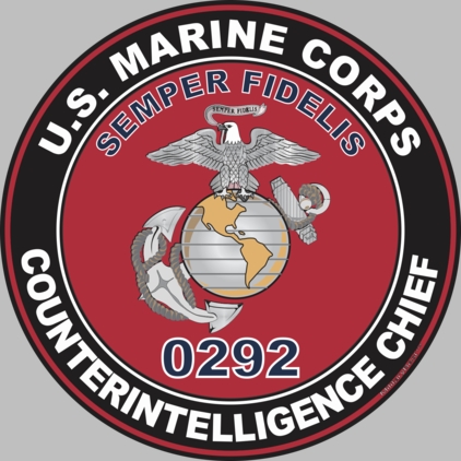 U.S.M.C. MOS 0292 Counterintelligence Chief Decal