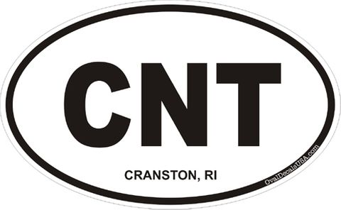 Cranston Rhode Island Oval Decal