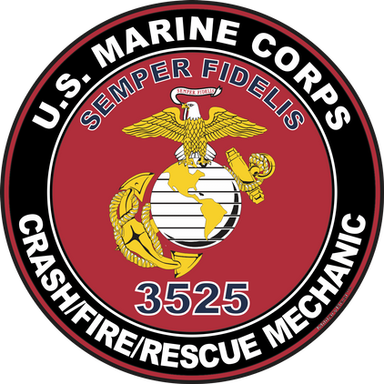 U.S.M.C. MOS 3525 Crash/Fire/Rescue Mechanic Decal