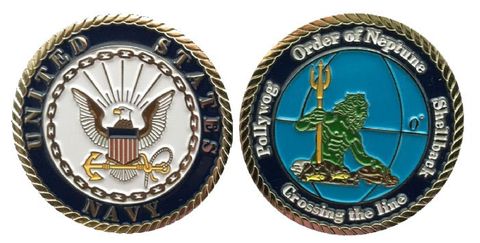 Crossing The Line Challenge Coin Enlisted