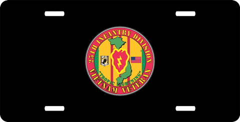 Custom 25th Infantry Division Vietnam Veteran License Plate