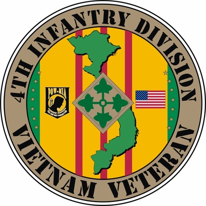 Custom 4th Infantry Division Vietnam Veteran Decal Sticker