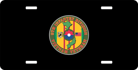 Custom 9th Infantry Division Vietnam Veteran License Plate