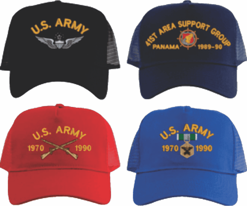 Custom Embroidered Army Mesh-Back Cap
