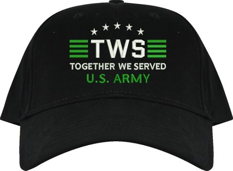 Custom Embroidered Together We Served U.S. Army Imported Cotton Twill Cap