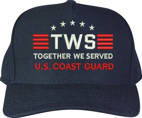 Custom Embroidered Together We Served U.S. Coast Guard Made in the USA Cap