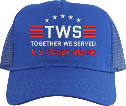 Custom Embroidered Together We Served U.S. Coast Guard Mesh Back Cap