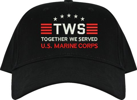 Custom Embroidered Together We Served U.S. Marine Corps Imported Cotton Twill Cap