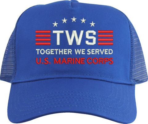 Custom Embroidered Together We Served U.S. Marine Corps Mesh Back Cap