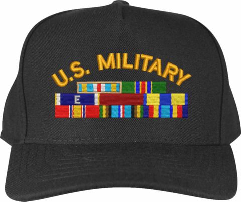 Custom Military Cap with Service Ribbons