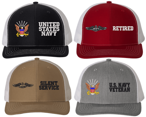 Custom Navy Split Cap (Made in America)